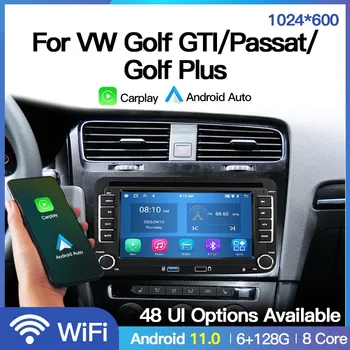 7-дюймовый Автомобильный радиоприемник с экраном Android, GPS-навигация, Мультимедийный видеоплеер, головное устройство для Фольксваген Гольф GTI/Гольф Плюс/Пассат