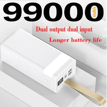 Power Bank 99000mAh Портативное Зарядное Устройство Poverbank USB Type C PD Быстрая Зарядка Powerbank 99000mAh Внешний Аккумулятор Для iPhone Xiaomi