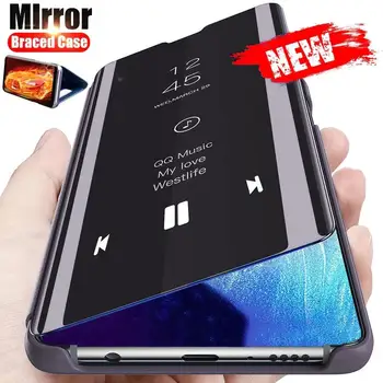 Зеркальный Смарт-чехол Для Samsung Galaxy S8 8S SM G950F G950FD Откидная Крышка Телефона Samsung S8 S6 S7 S9 S10 S21 S20 Note 10 20 Case