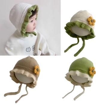 Модная детская шапка-ушанка, вязаная зимняя шапка, хлопковая шапка для девочек и мальчиков