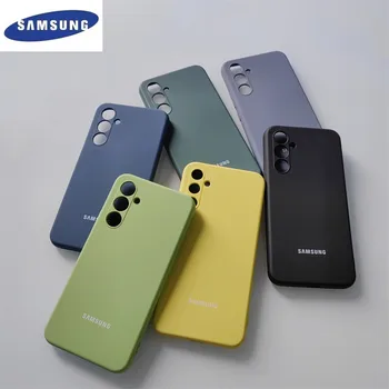 Оригинальный Samsung Galaxy A34 A54 5G Шелковистый Жидкий Силиконовый Чехол Soft-Touch 360 Full Back Protector TPU Shell Для Galaxy A13 5G