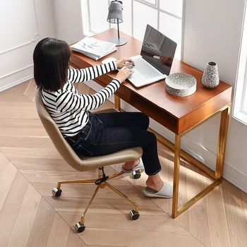 Офисные стулья с большой кожаной спинкой, Вращающийся Подъемный Профессиональный стул, Скандинавский Офисный дизайн, Компьютерный стул для студентов, домашний досуг