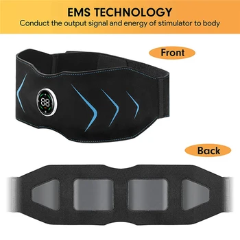 Тренажеры для EMS пресса ЖК-дисплей, пояс для стимуляции мышц, силиконовые гелевые нашивки, Дышащая сетка, USB-зарядка для мужчин и женщин